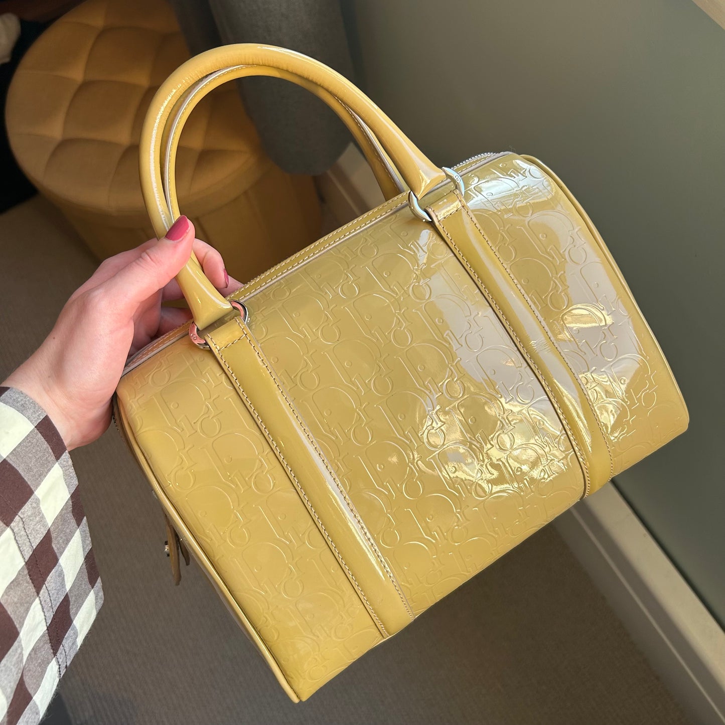 Dior Monogram Patent Boston Bag 2008