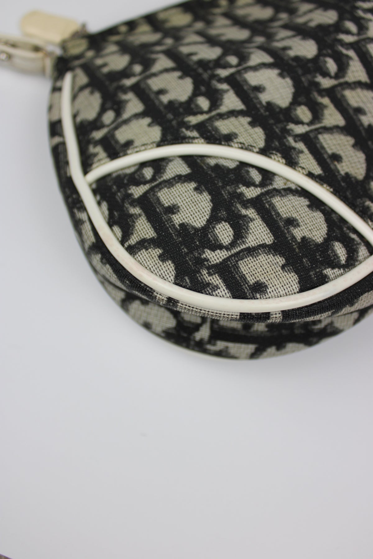 Pre-owned Dior Blue Monogram Mini Saddle Bag 2002
