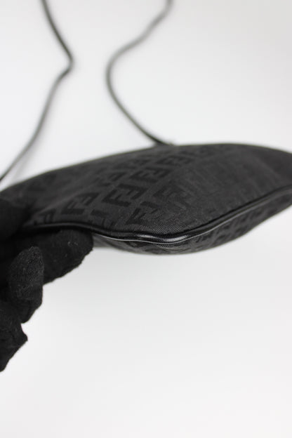 Fendi Zucchino Black Cross Body Bag