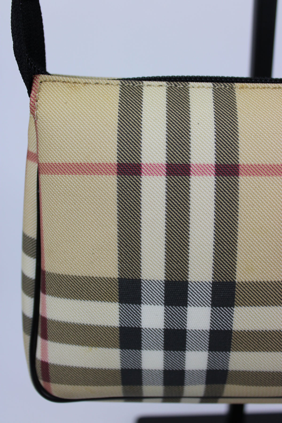 Pre-owned Burberry Nova Check Pochette Bag 2002