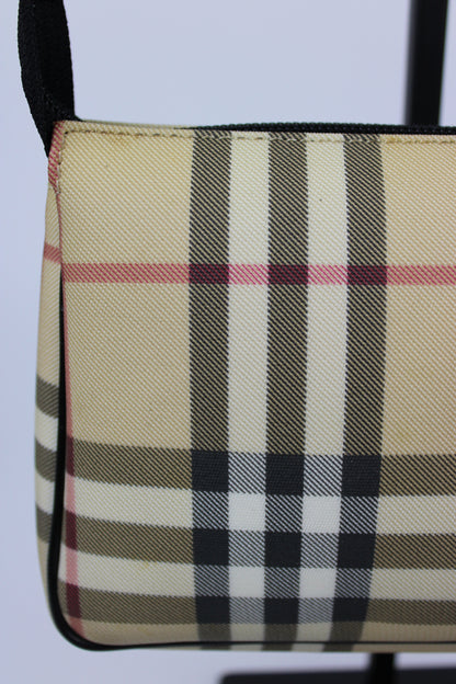 Pre-owned Burberry Nova Check Pochette Bag 2002