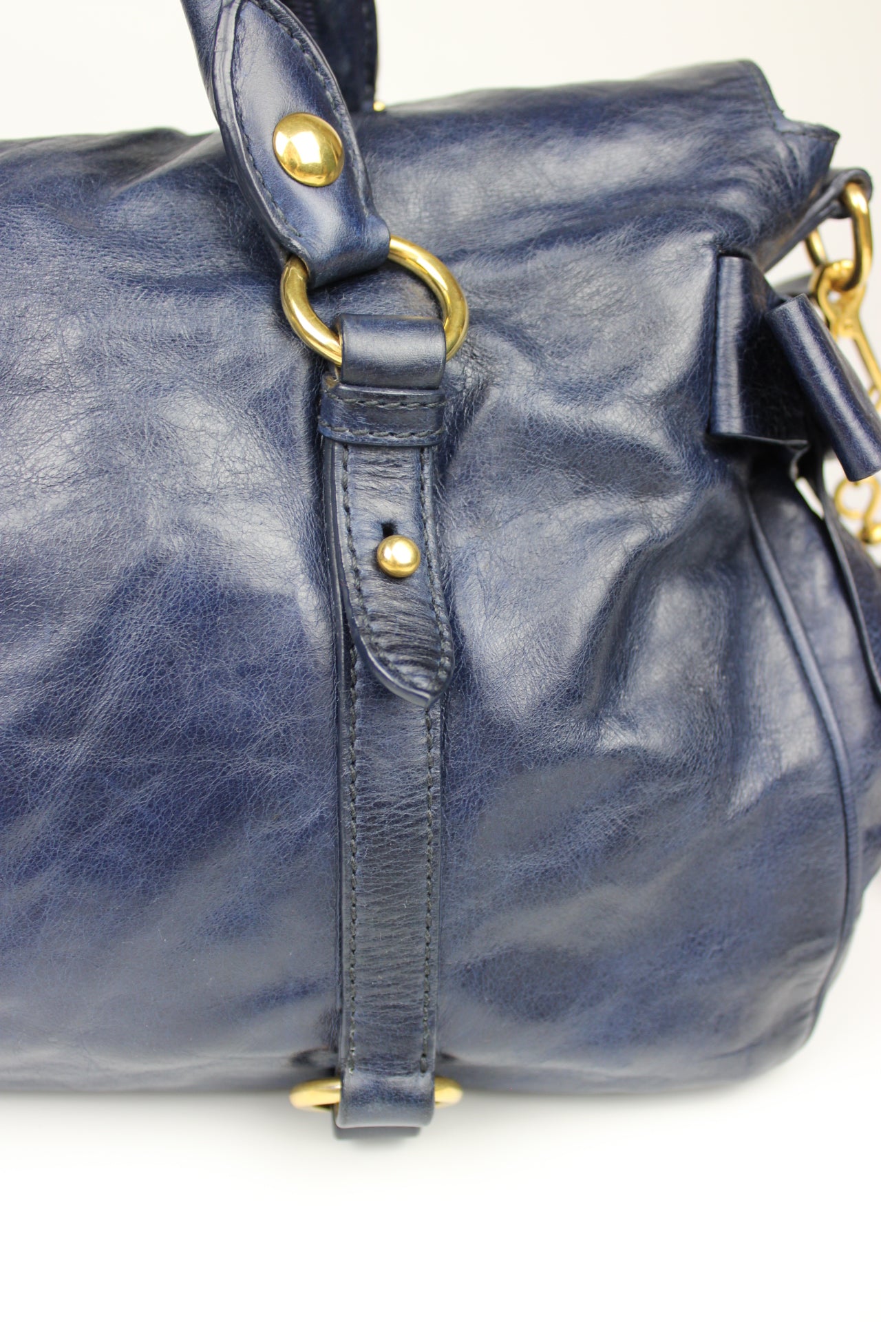 Miu Miu Navy Bow 2-Way Bag