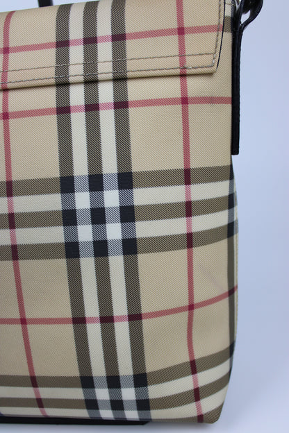 Pre-owned Burberry Nova Check Messenger Bag 2003