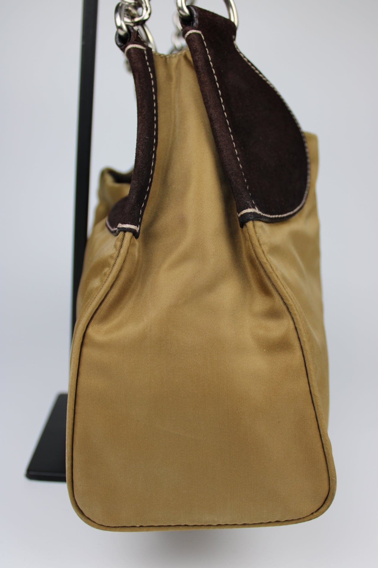 Prada Nylon Chain Strap Hobo Bag