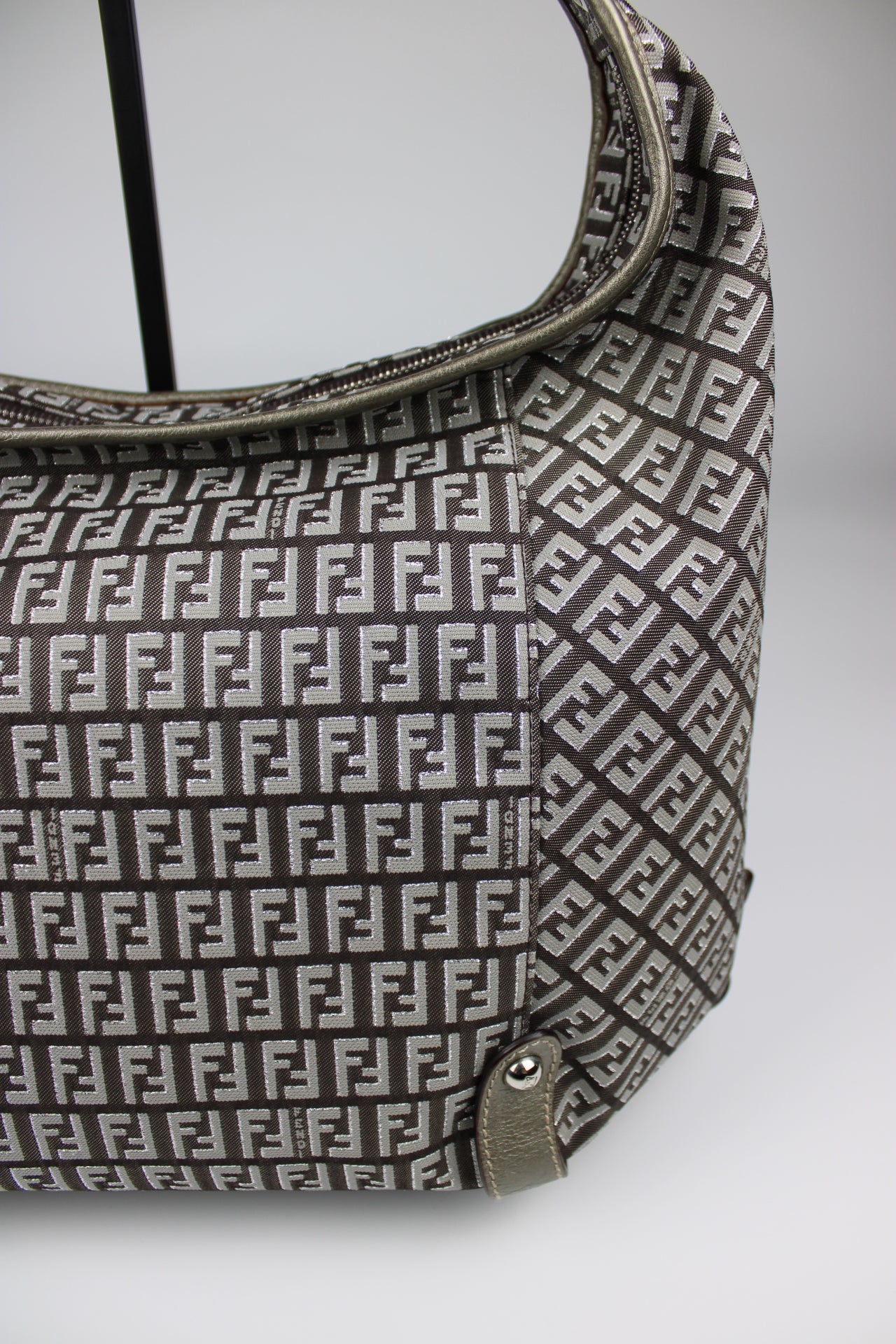 Fendi Zucchino Hobo Shoulder Bag