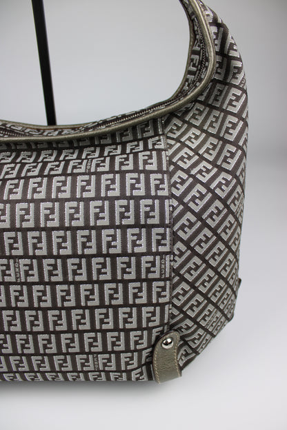 Fendi Zucchino Hobo Shoulder Bag