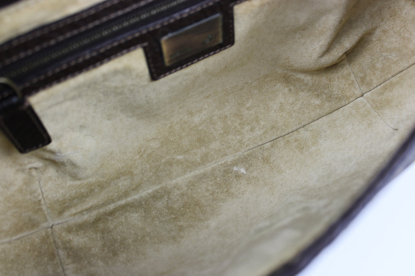 Fendi Zucca Tobacco Stondata Shoulder Bag 2007 (With Receipt)