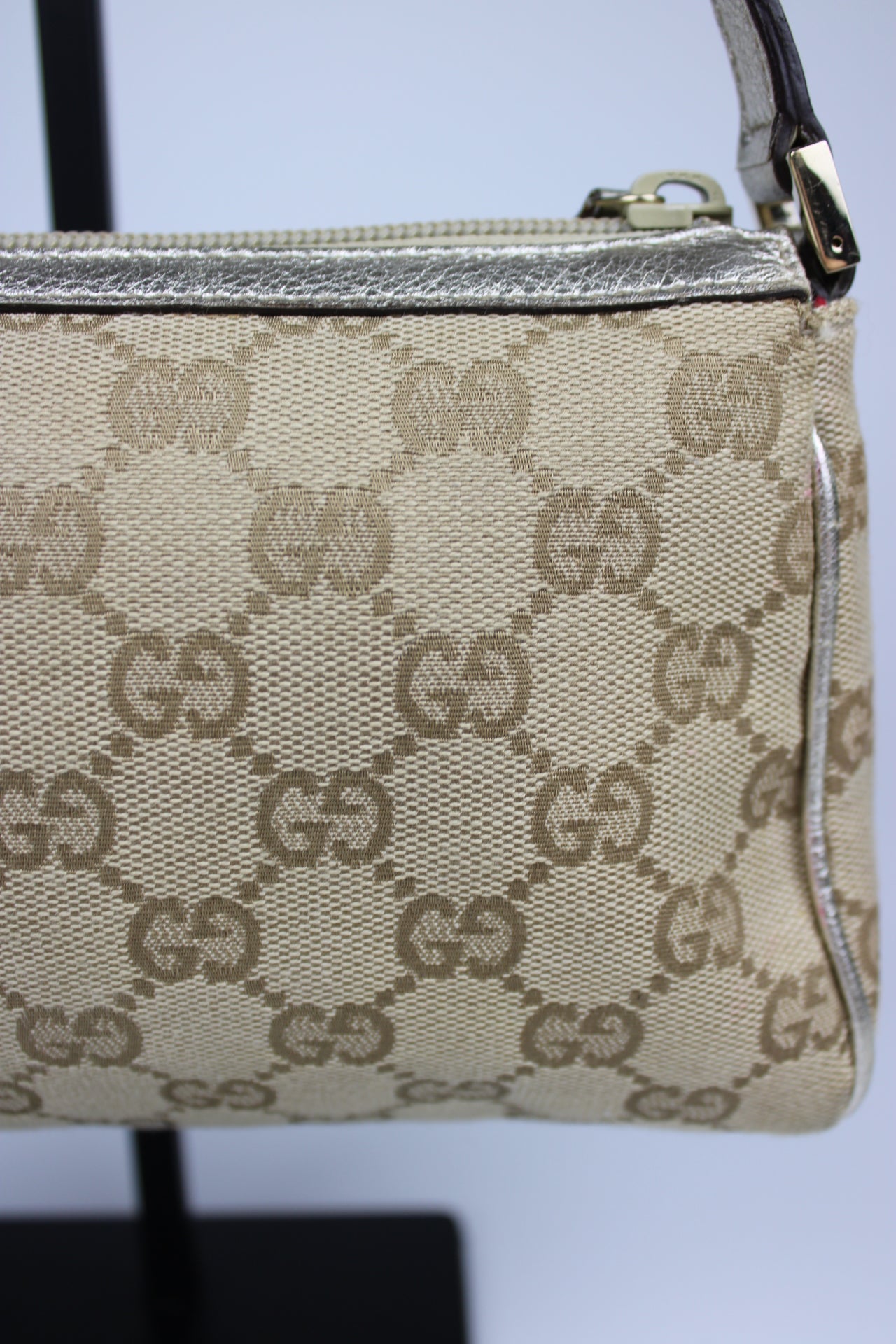 Gucci Monogram D-Ring Pochette Bag