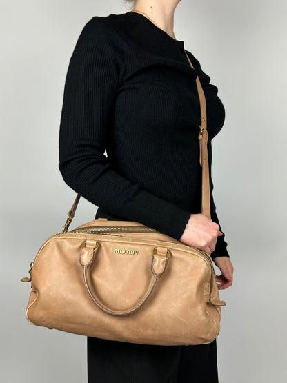 Miu Miu Leather Hobo Bag