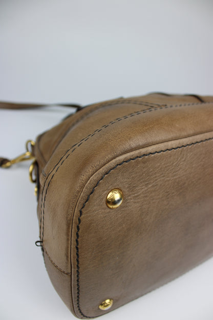 Prada Cervo Bowling Hobo 2-Way Bag