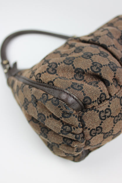 Pre-owned Gucci Monogram Denim Abbey Bag