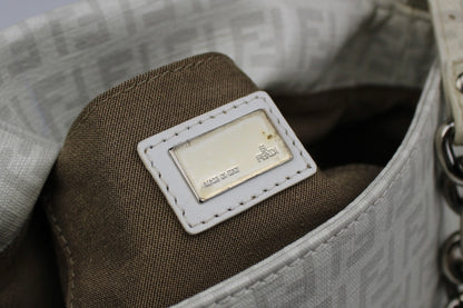 Fendi Zucchino Chain Strap Mini Baguette Bag