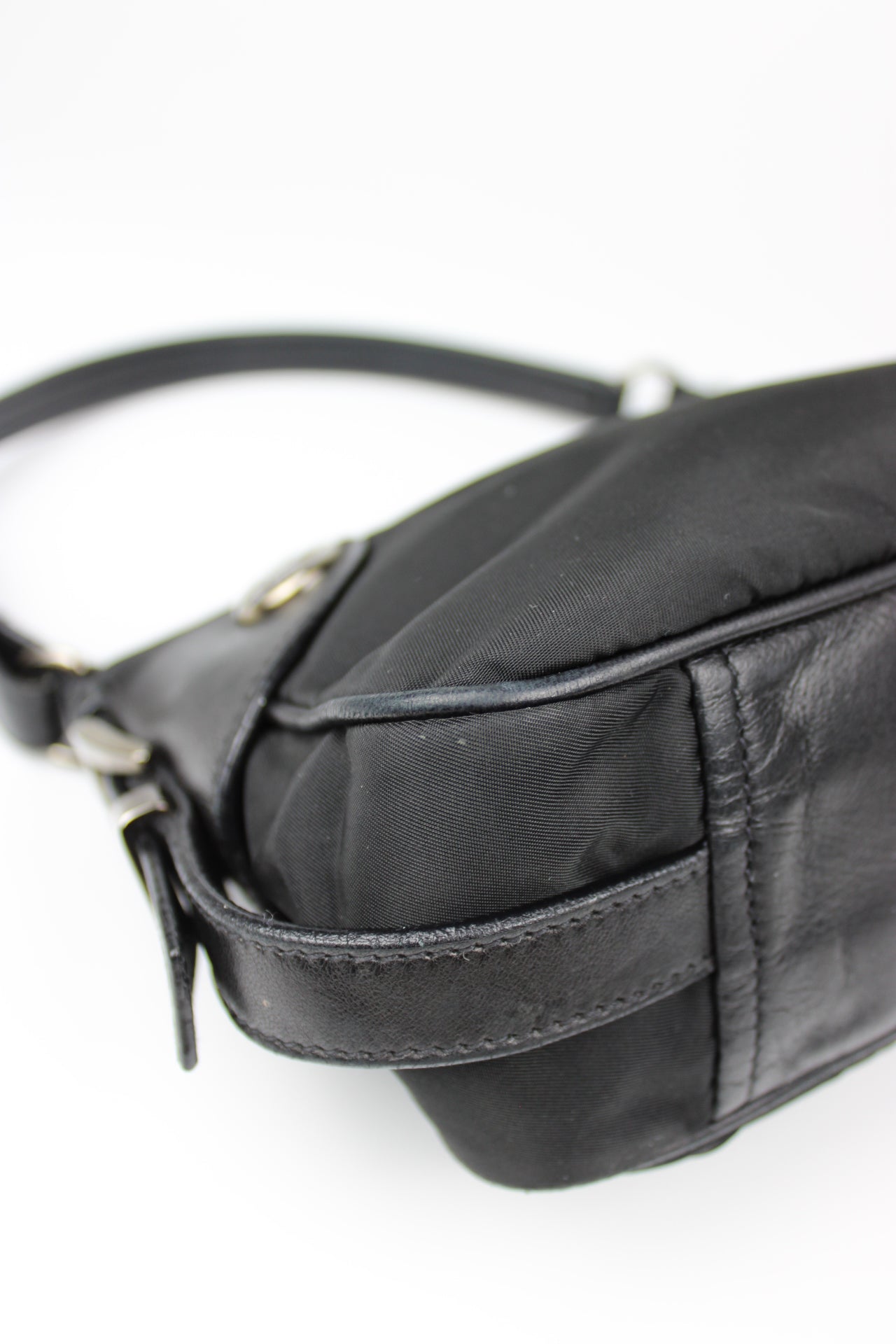 Prada Nylon & Leather Shoulder Bag