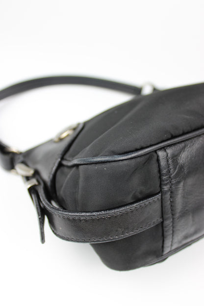 Prada Nylon & Leather Shoulder Bag