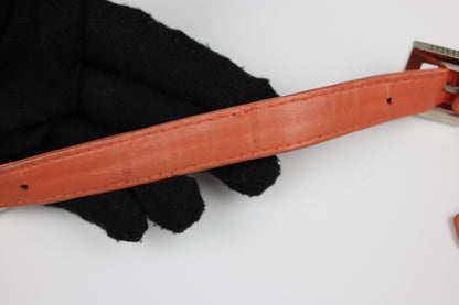 Fendi Leather Croissant Baguette Bag Coral