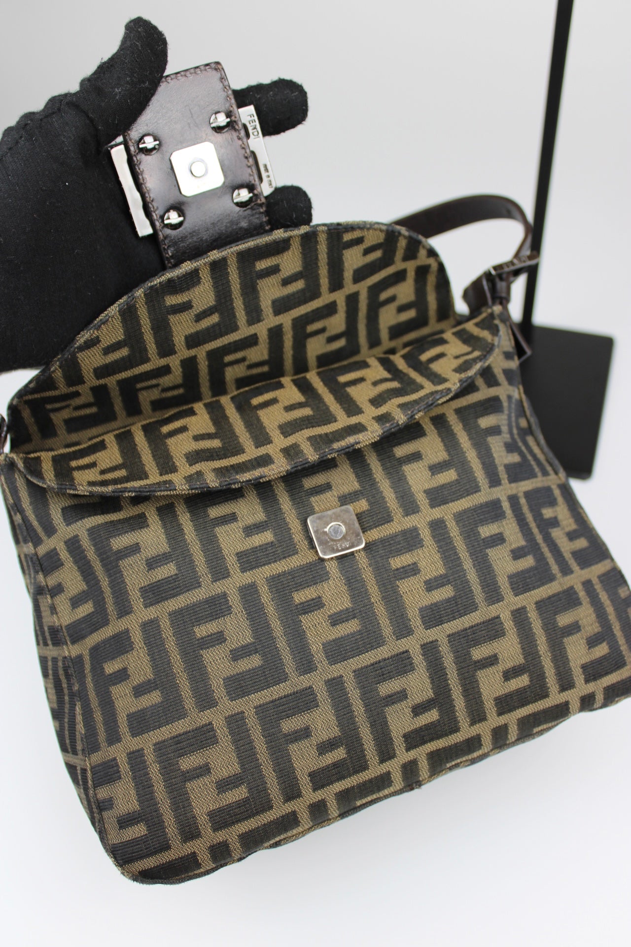 Fendi Zucca Baguette Bag