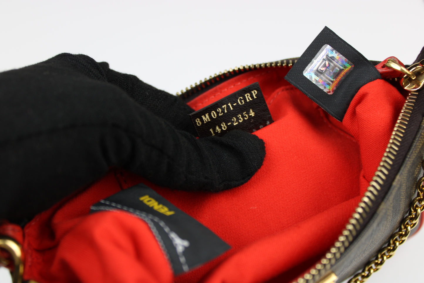 Fendi Zucca Chain Pochette Bag