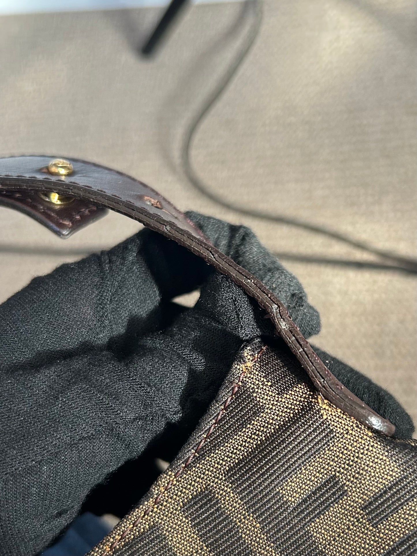 Fendi Zucca Oyster Shoulder Bag