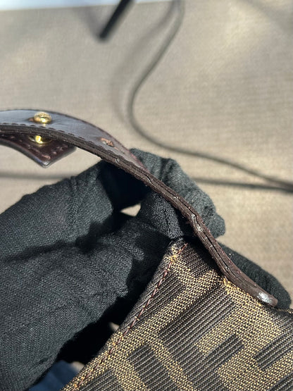 Fendi Zucca Oyster Shoulder Bag