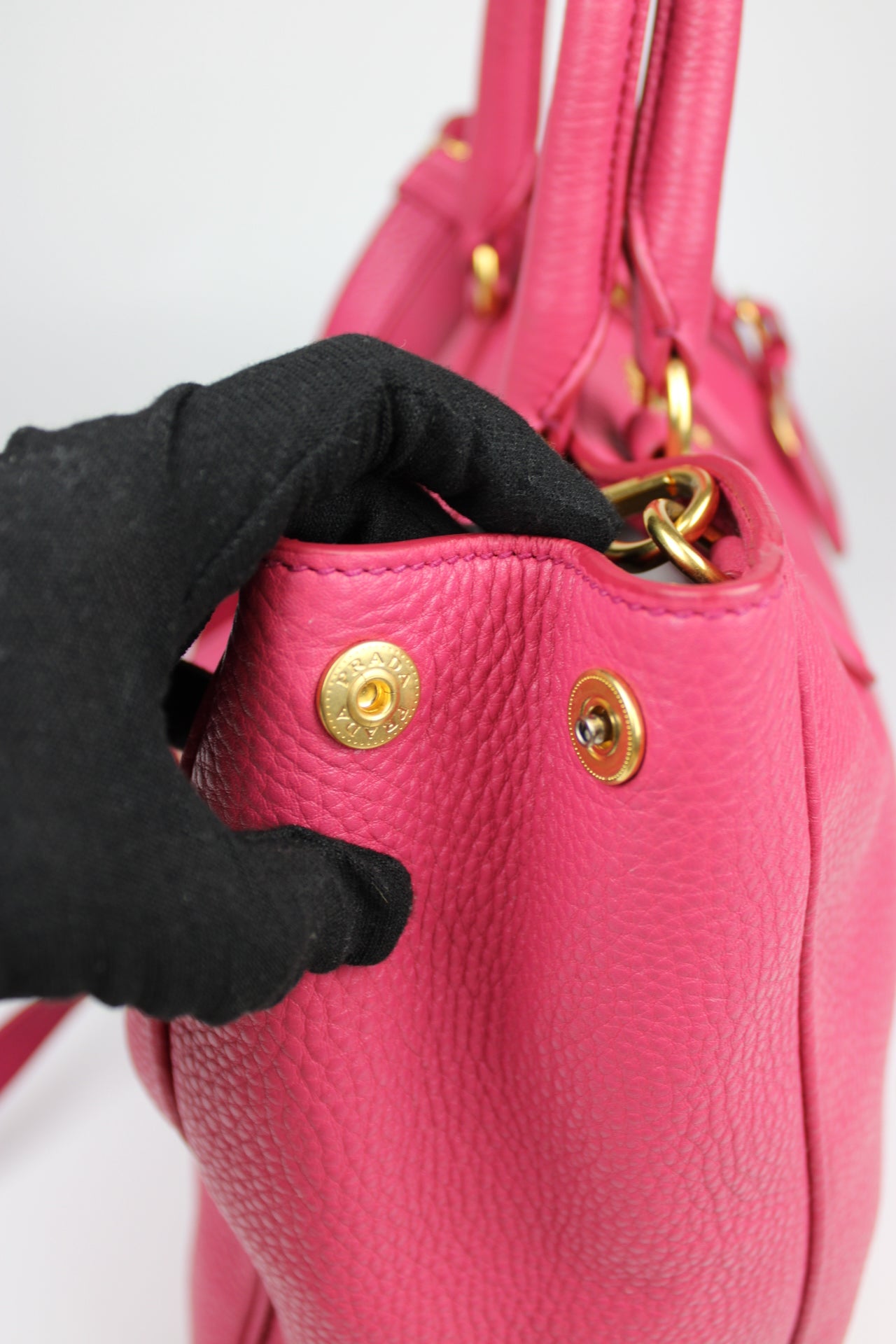Prada Vitello Daino 2-Way Pink Tote Bag