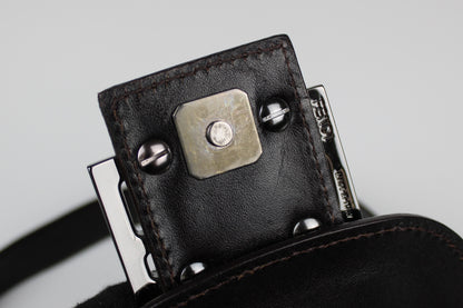 Fendi Zucchino Drawstring Baguette Bag