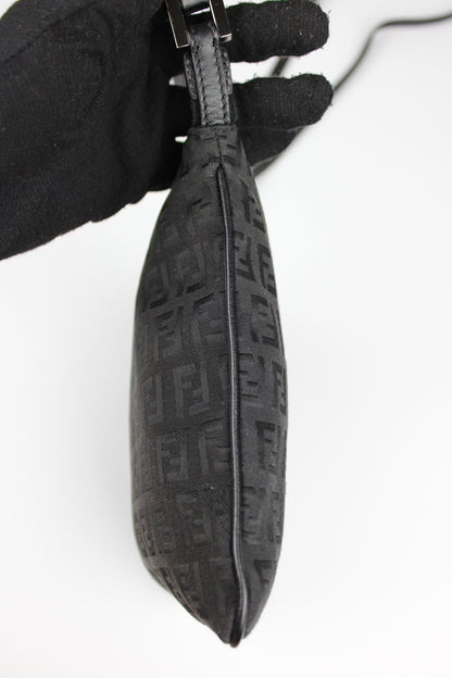 Fendi Zucchino Black Cross Body Bag