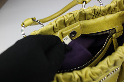 Miu Miu Yellow Vitello 2-Way Bag