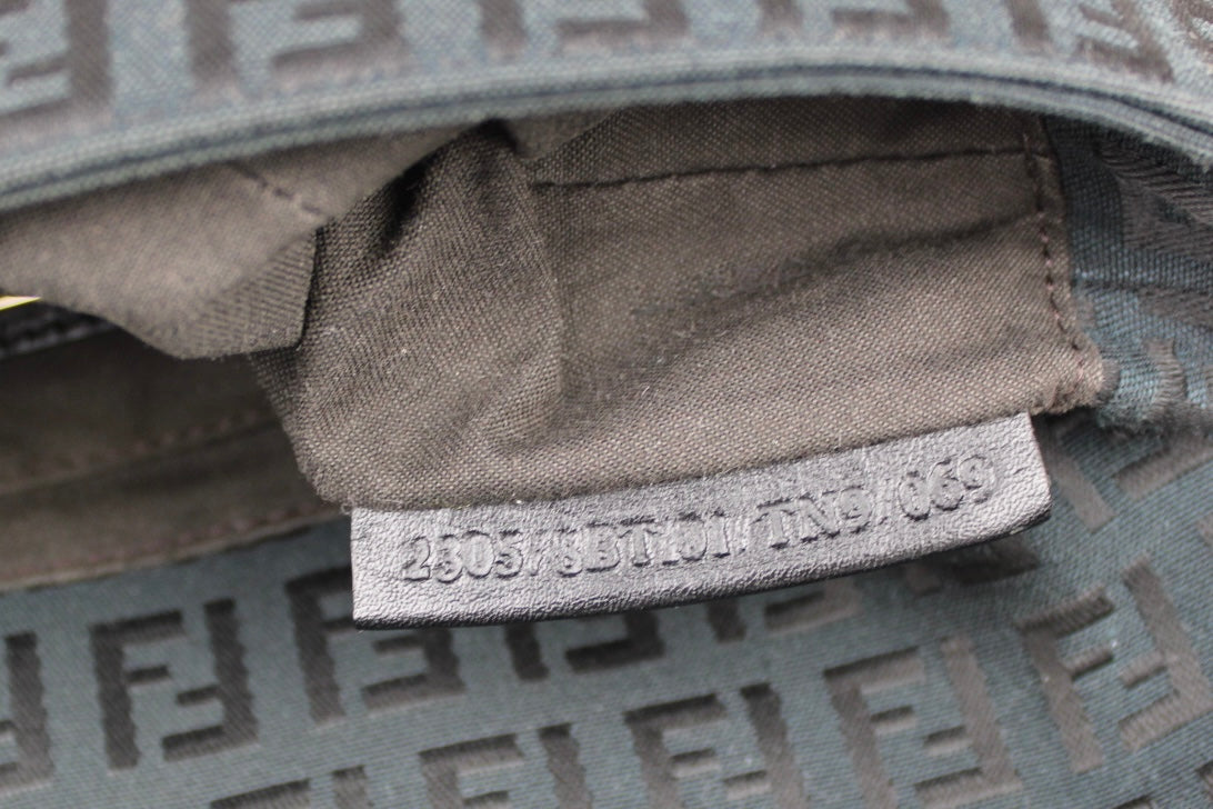 Pre-owned Fendi Zucchino Flap Shoulder Bag