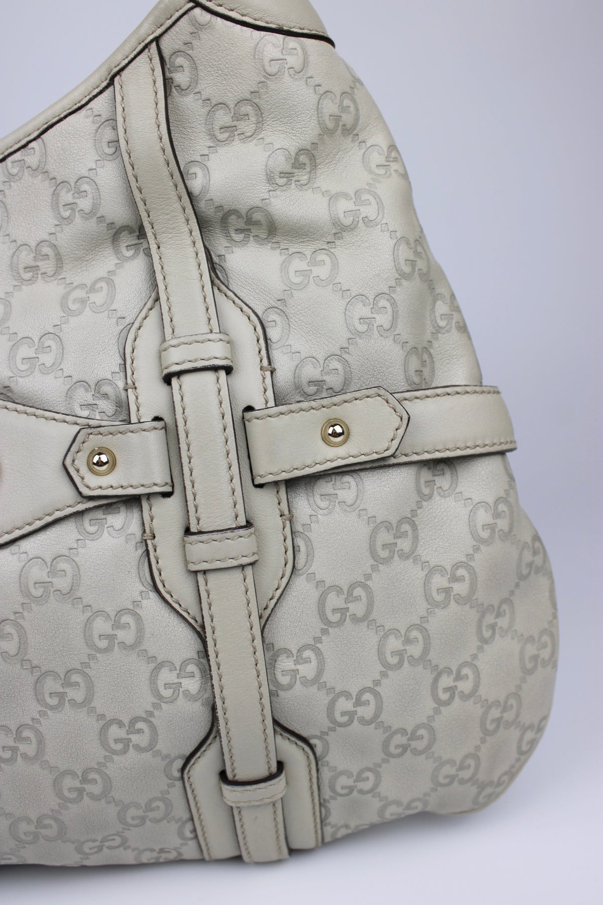 Pre-owned Gucci Monogram 85th Anniversary Leather Jackie Bag