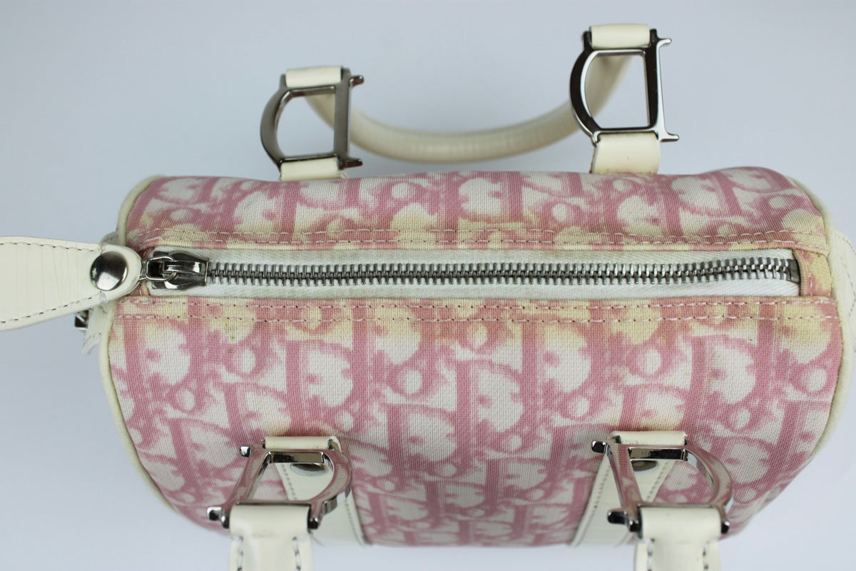 Pre-owned Dior Monogram Pink Mini Boston Bag 2004