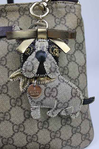 Gucci Monogram Coated Canvas Cross Body Bag (With Gucci Charm)