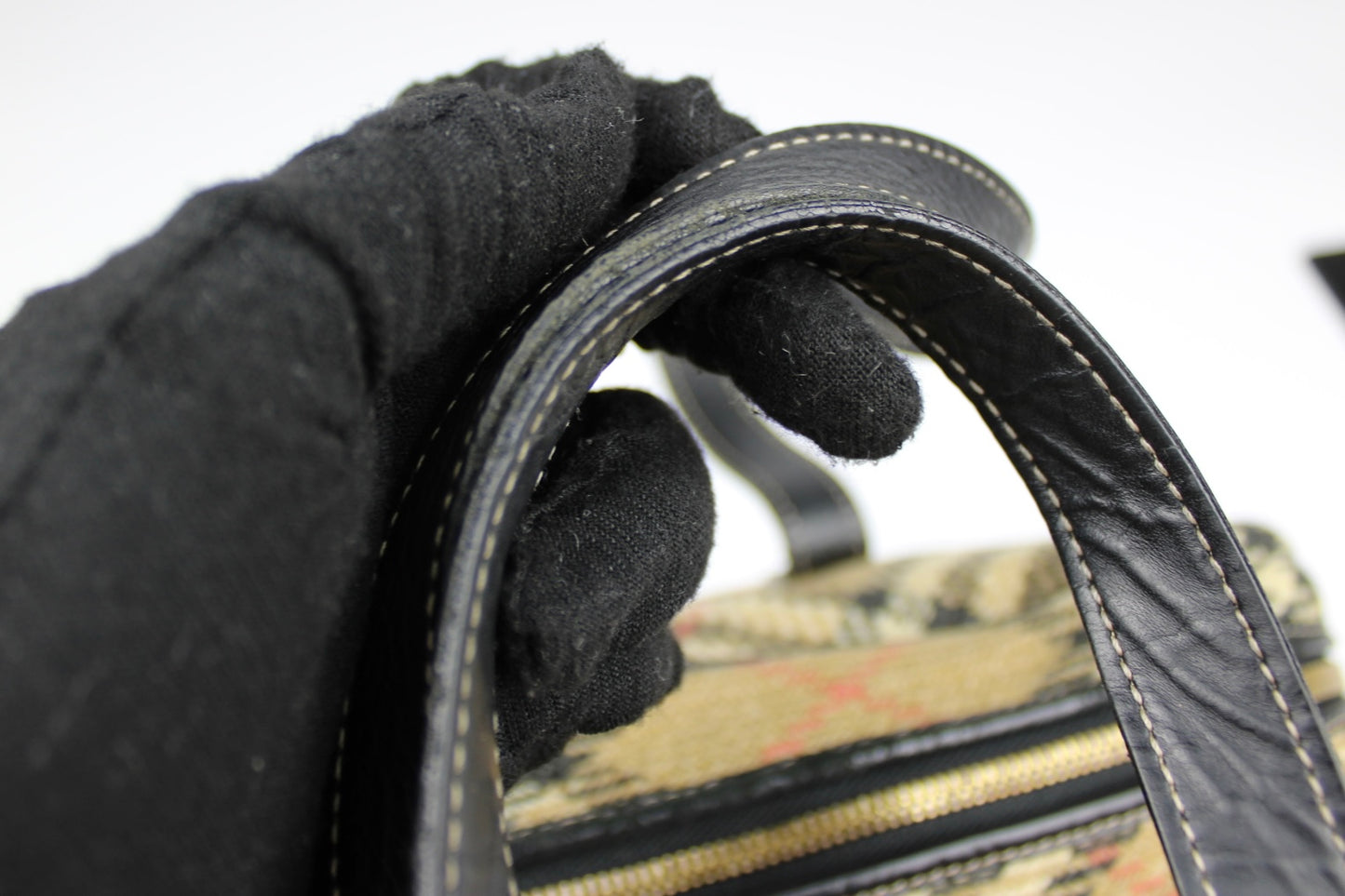 Burberry Nova Check Wool Shoulder Bag
