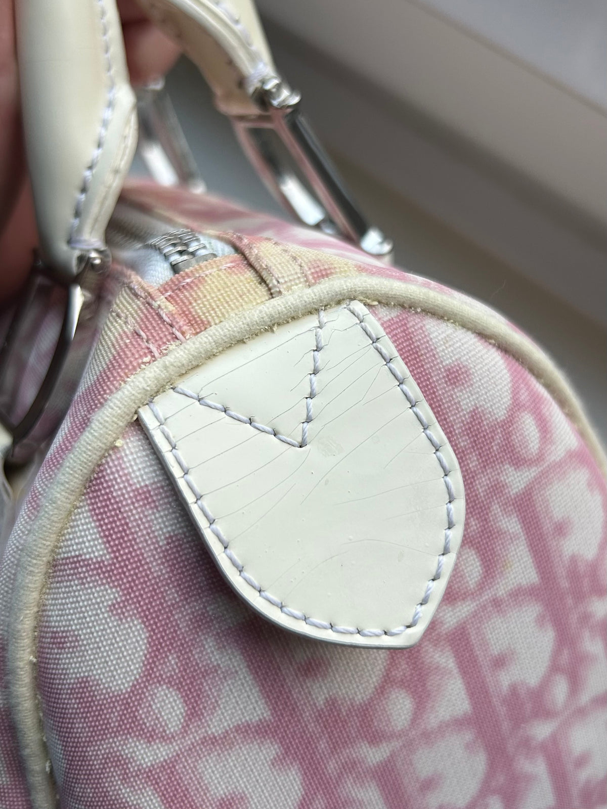 Pre-owned Dior Monogram Pink Mini Boston Bag 2004