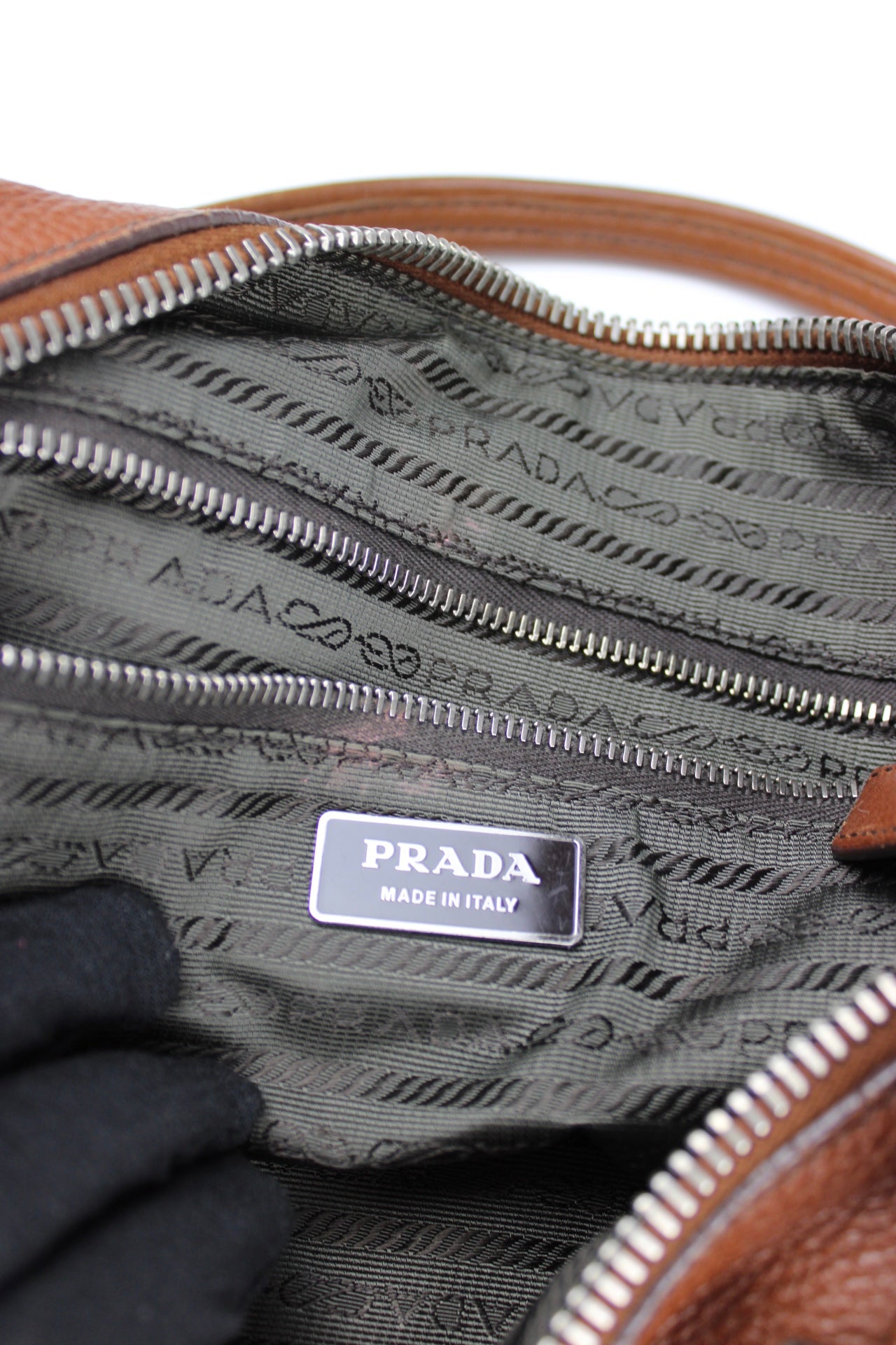 Prada Vit Daino Leather Two Way Bag