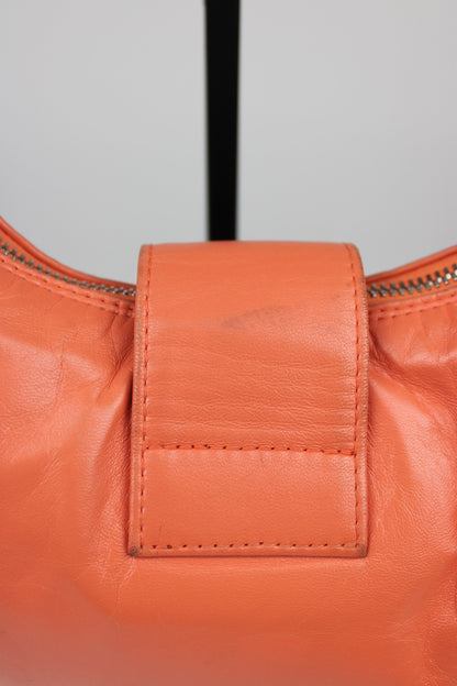 Fendi Leather Croissant Baguette Bag Coral