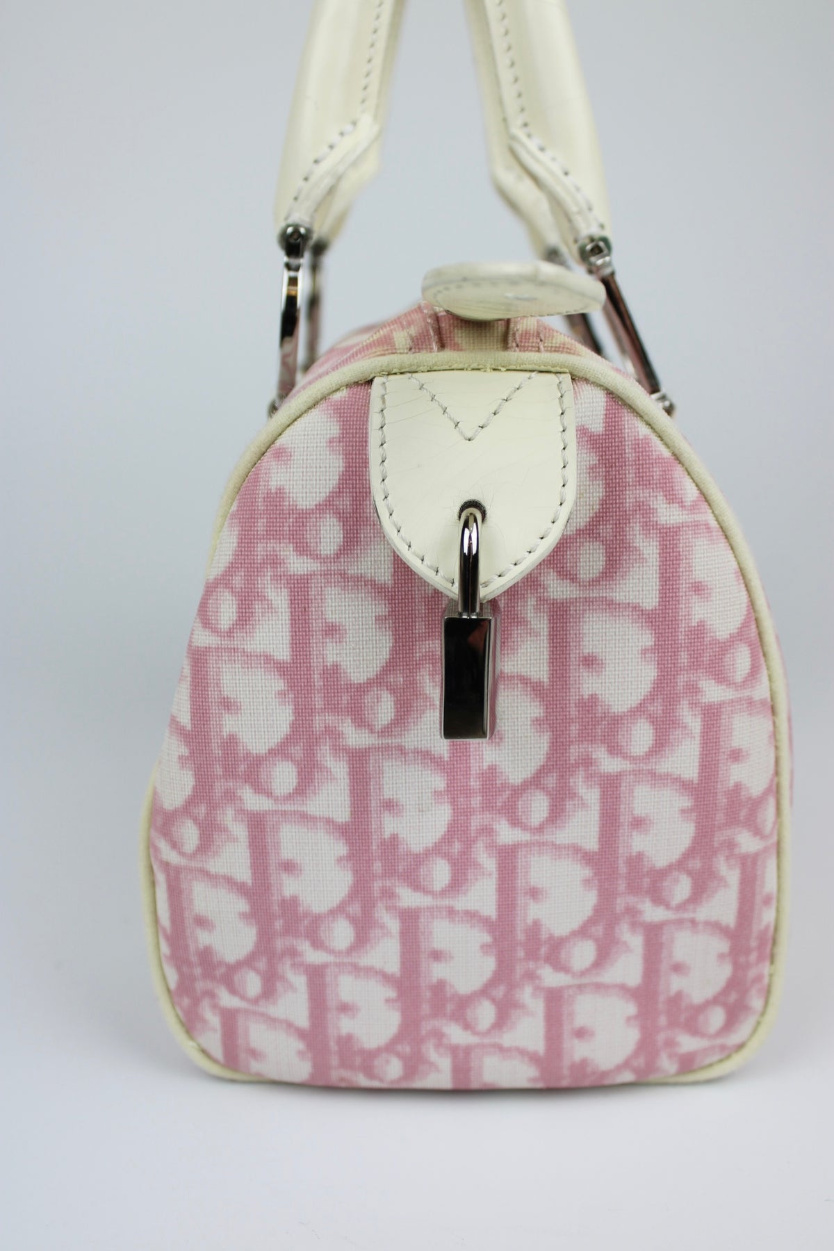 Pre-owned Dior Monogram Pink Mini Boston Bag 2004