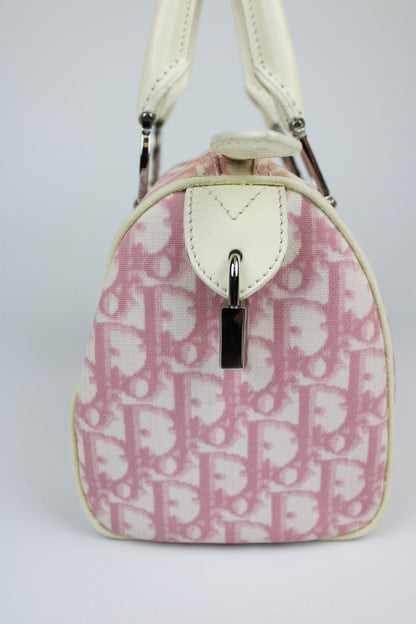 Pre-owned Dior Monogram Pink Mini Boston Bag 2004