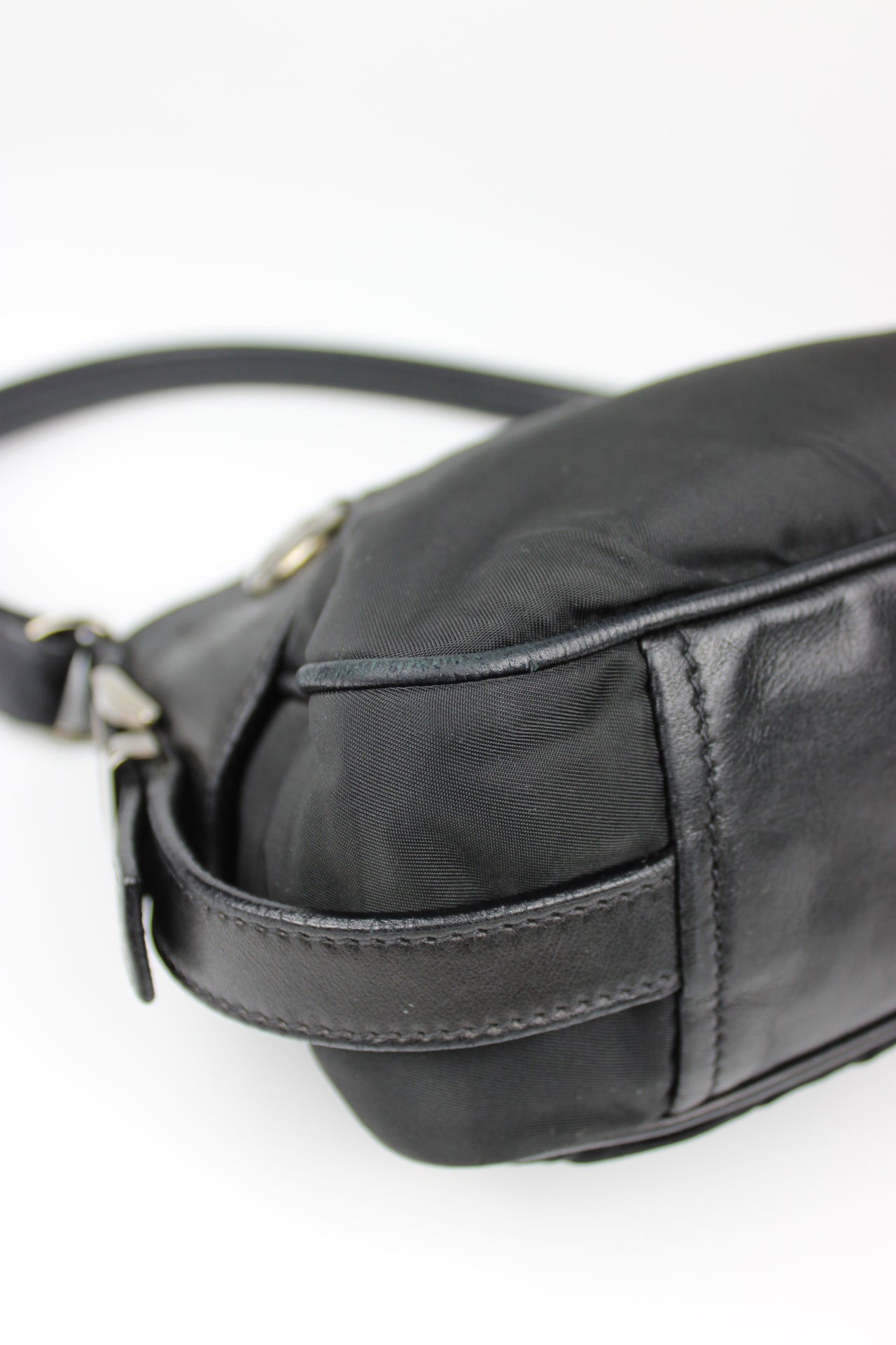 Prada Nylon & Leather Shoulder Bag