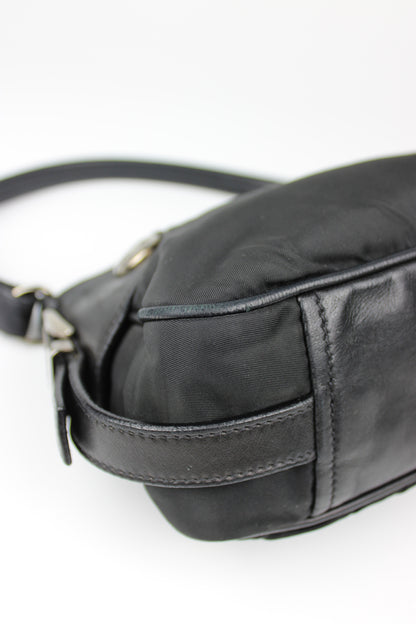 Prada Nylon & Leather Shoulder Bag