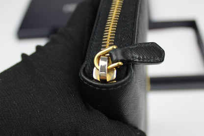 Prada Saffiano Leather Zip Around Long Wallet 2017 (With Receipt)