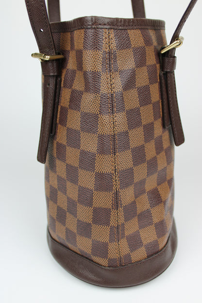 Pre-owned Louis Vuitton Damier Ebene Bucket Bag 1998