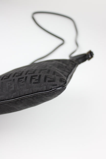 Fendi Zucchino Black Cross Body Bag