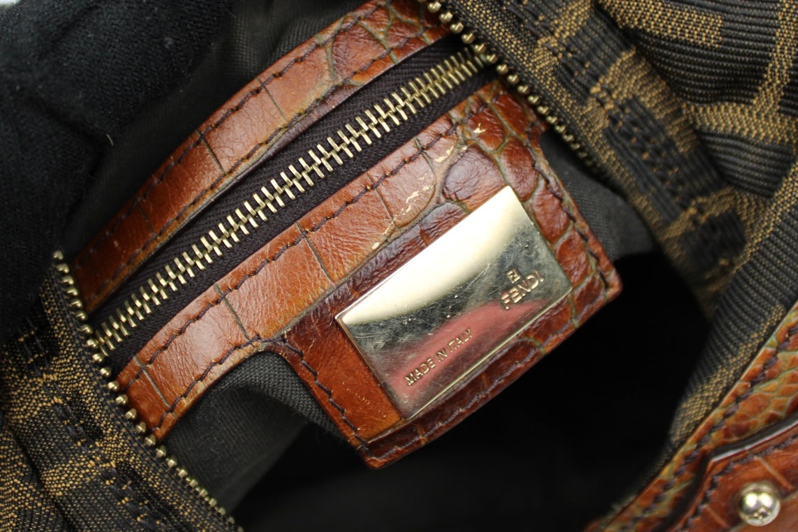 Fendi Zucca Chain Strap Bag