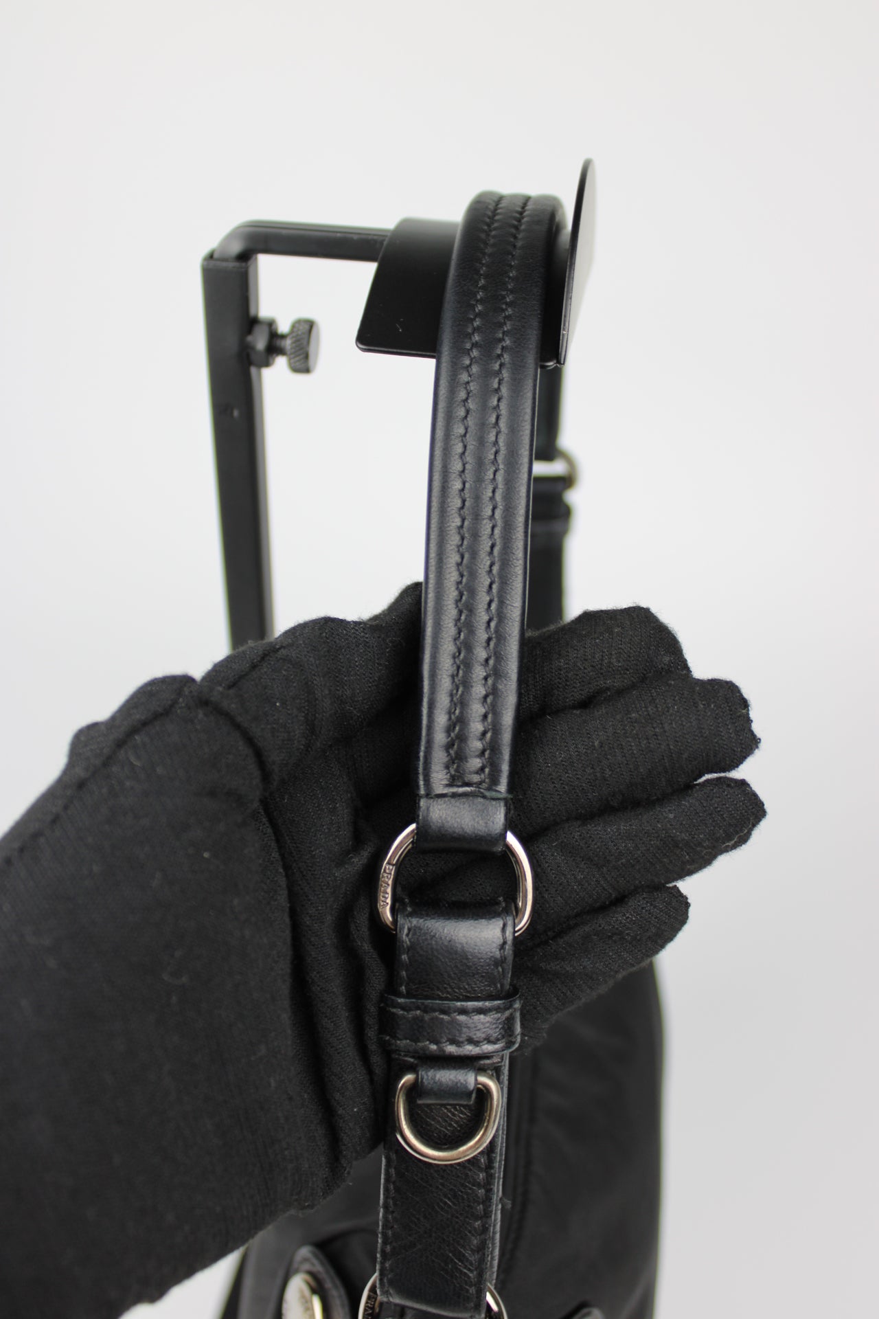 Prada Nylon & Leather Shoulder Bag