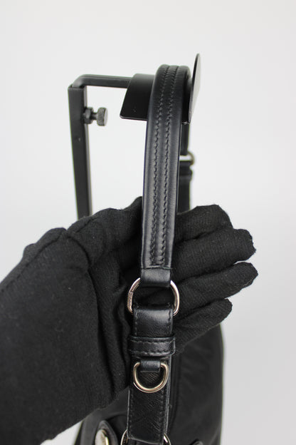 Prada Nylon & Leather Shoulder Bag