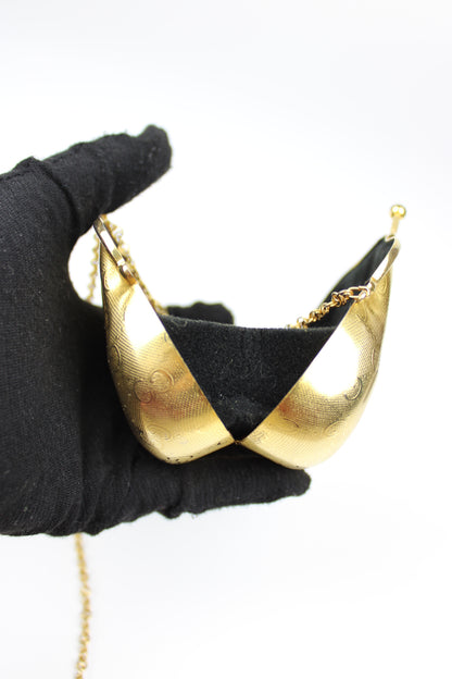 Gucci Monogram Shell Cross Body Micro Bag 1980s