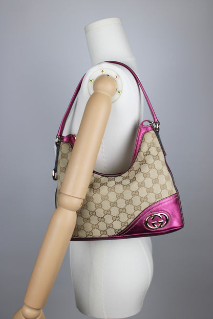 Gucci Monogram Britt Hobo Bag