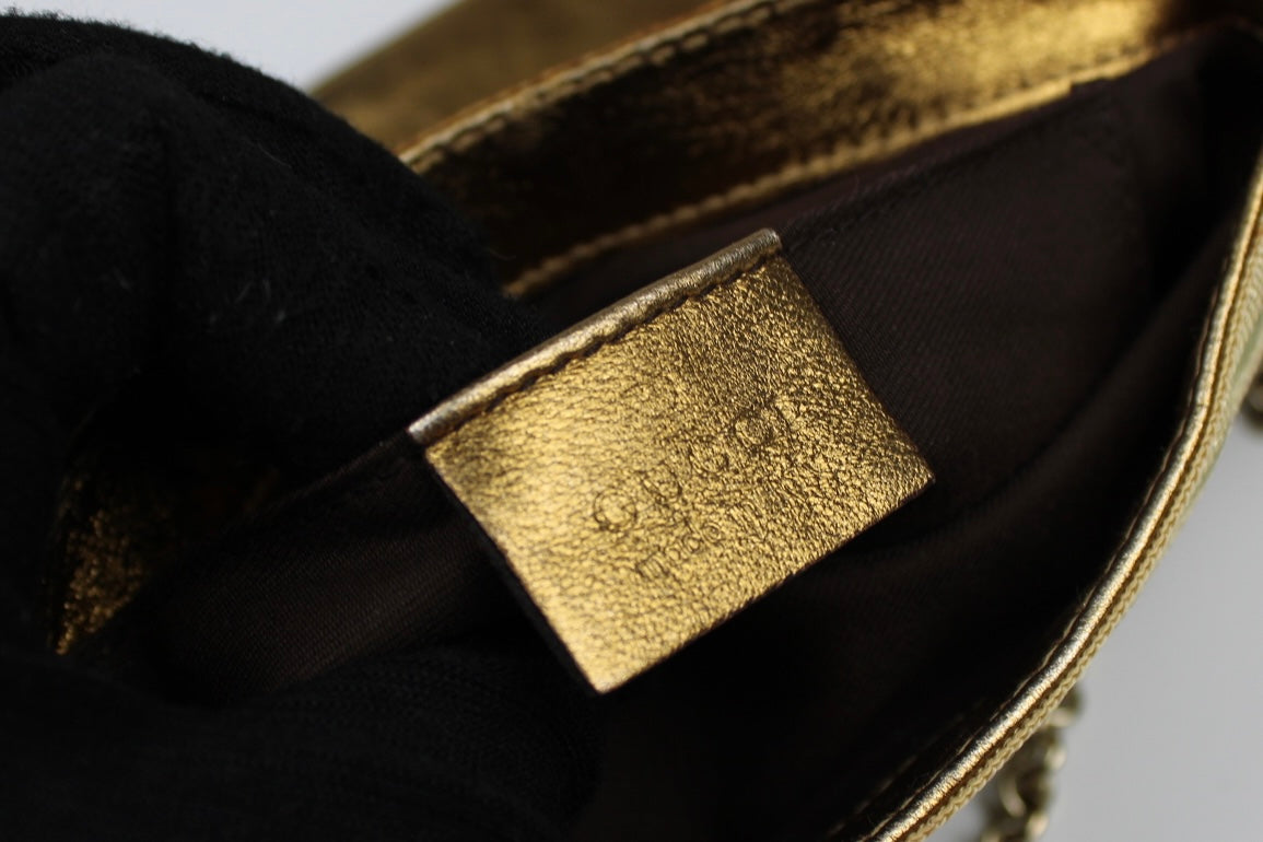 Gucci Monogram Satin Mini Pochette Bag