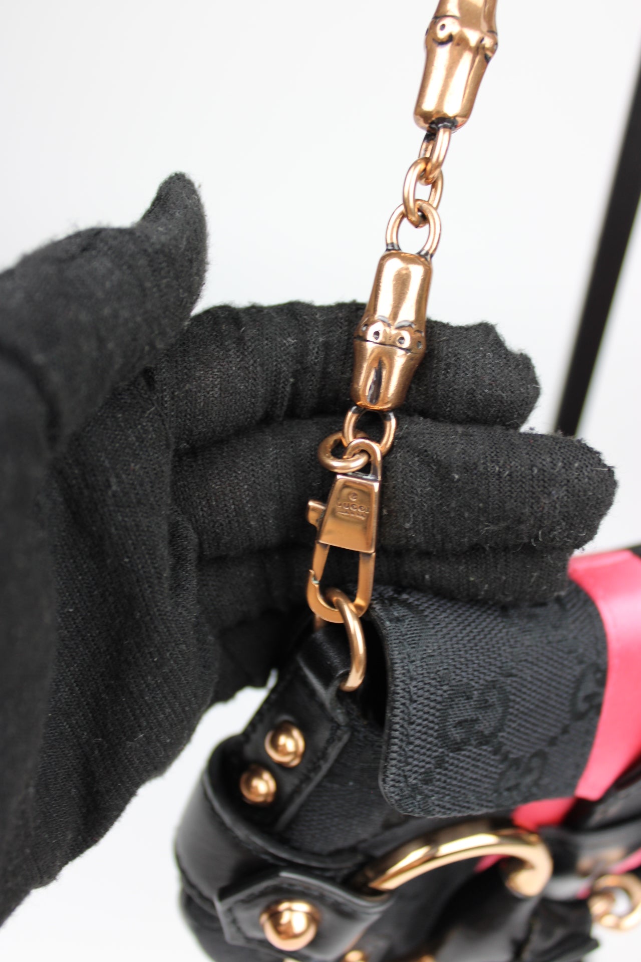 Gucci Monogram Horsebit Mini Pochette Bag