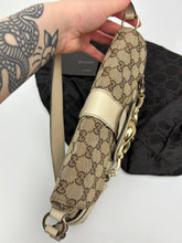 Load image into Gallery viewer, Gucci Monogram Horsebit Shoulder Bag
